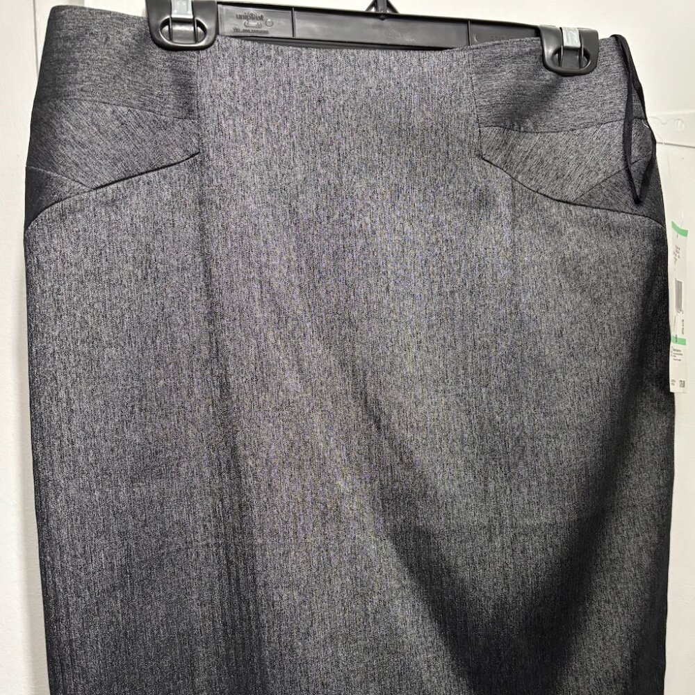 nwt Anne Klein stretch size 8 gray combo granada style pencil skirt